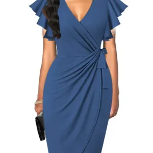 womens v neck dress 2