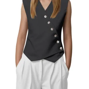 womens vest sleeveless blazer 2