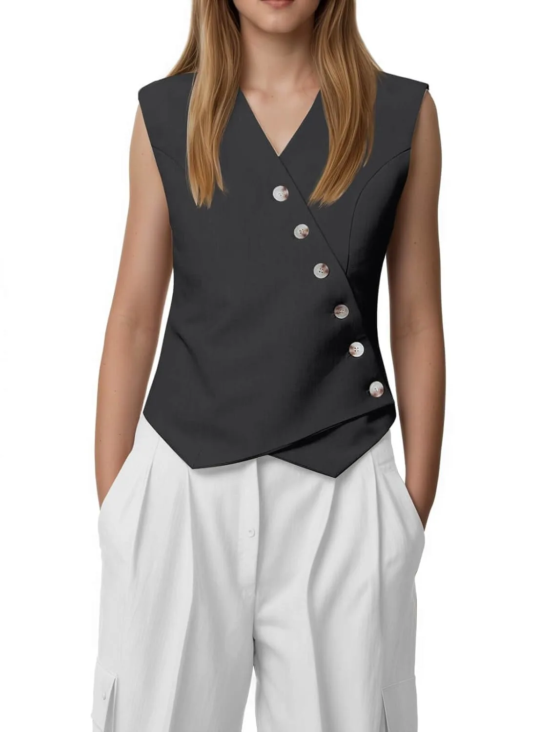 womens vest sleeveless blazer 2