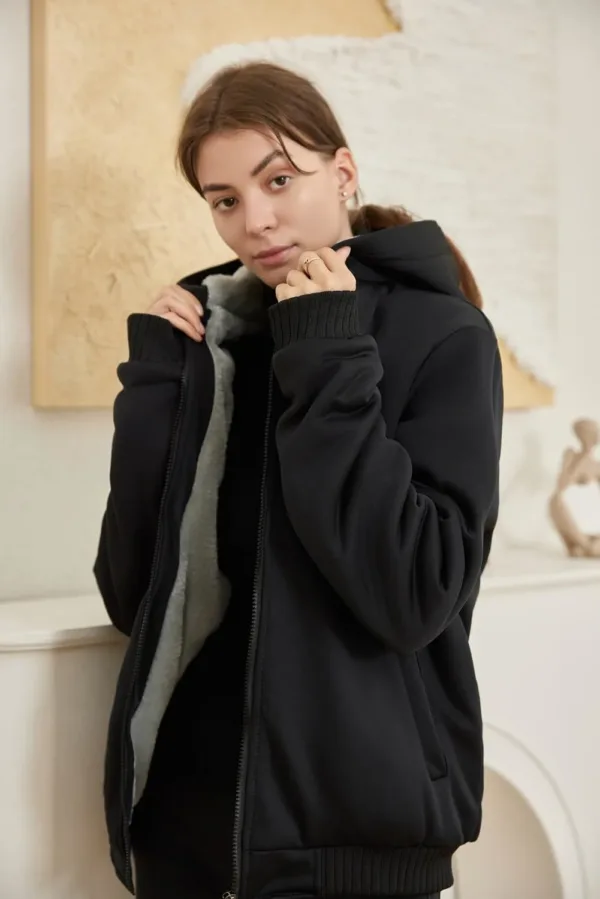 womens winter sherpa hoodie 4