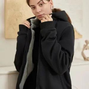 womens winter sherpa hoodie 4