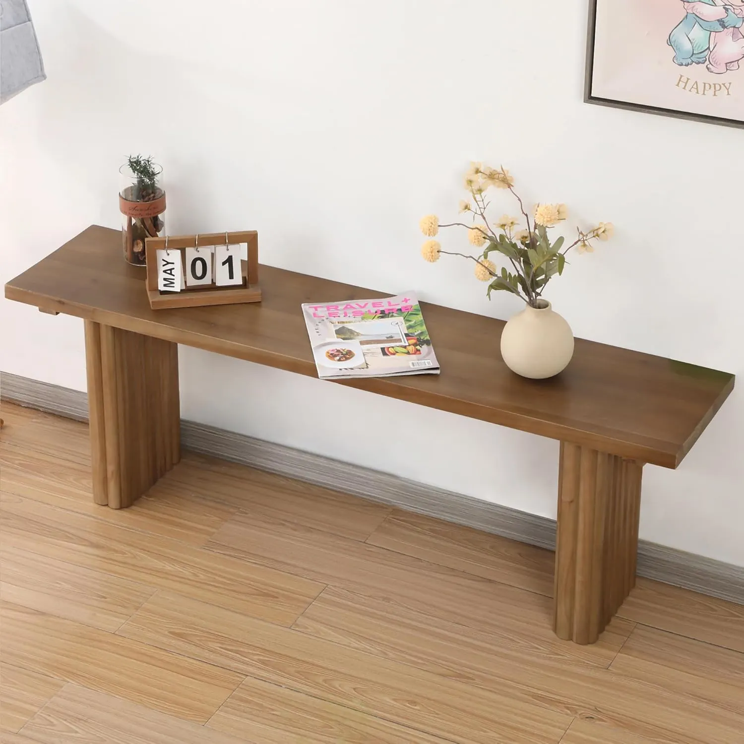 wood entryway bench 1