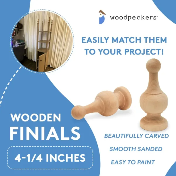 wood finials bed post 6