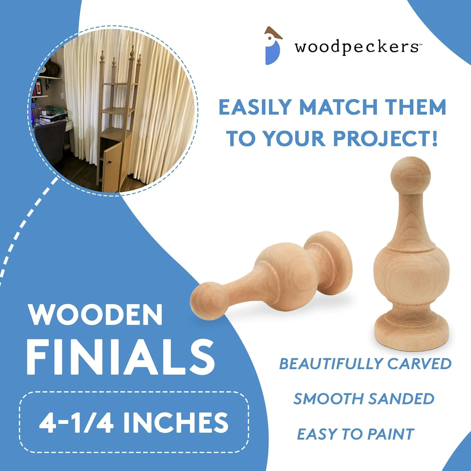 wood finials bed post 6