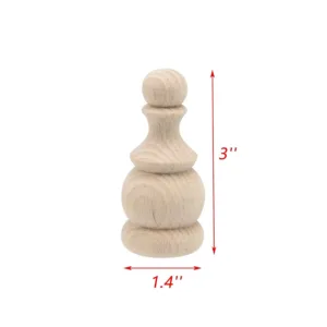 wood finials unfinished 2