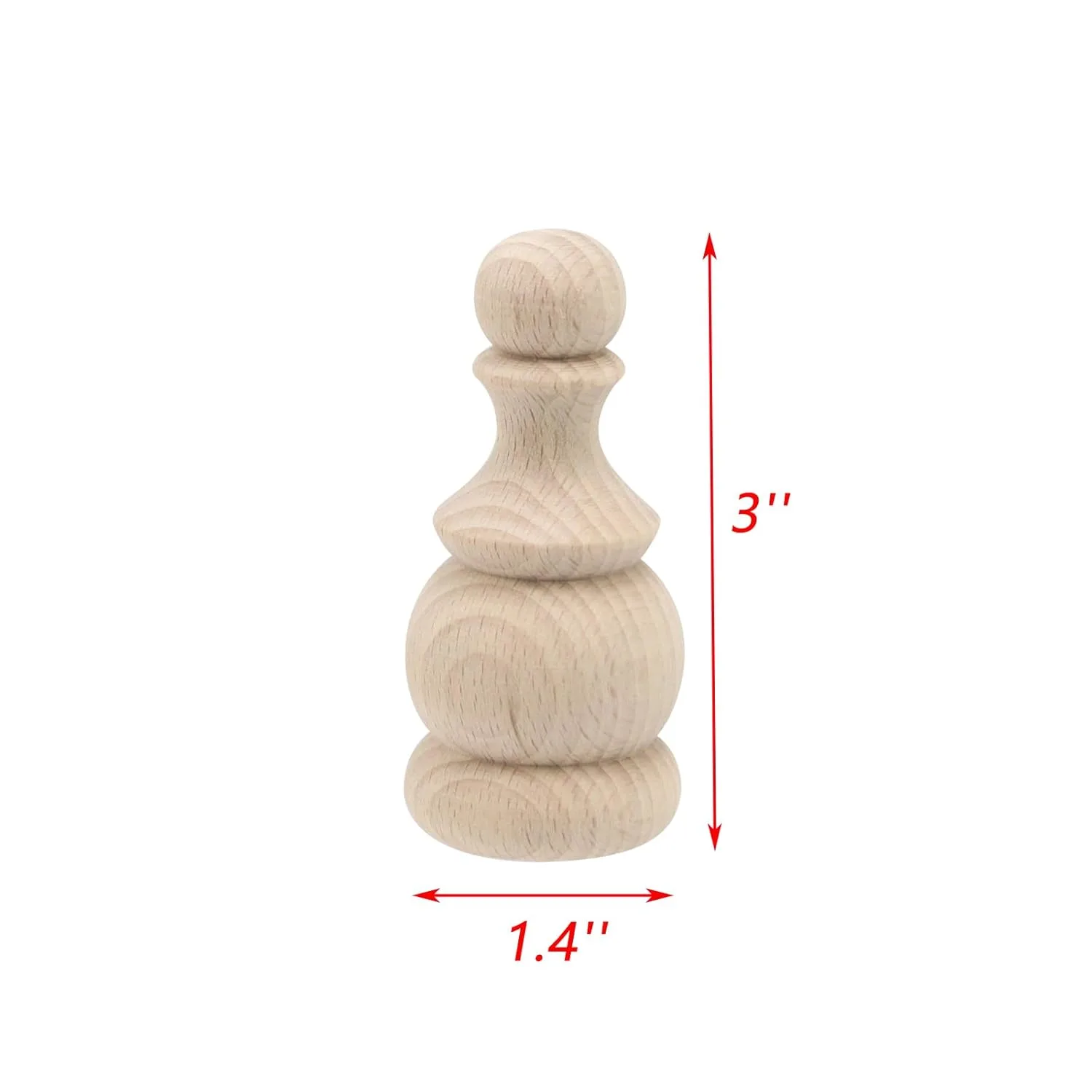 wood finials unfinished 2