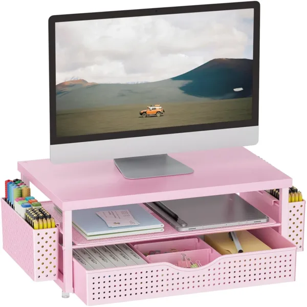 wood monitor stand riser 1