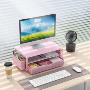 wood monitor stand riser 4