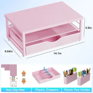 wood monitor stand riser 6