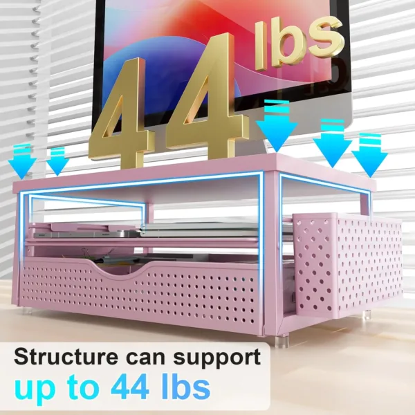 wood monitor stand riser 7