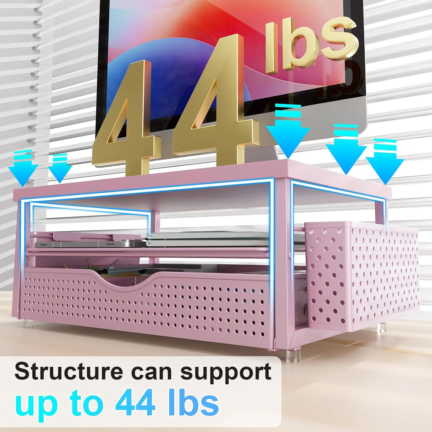 wood monitor stand riser 7