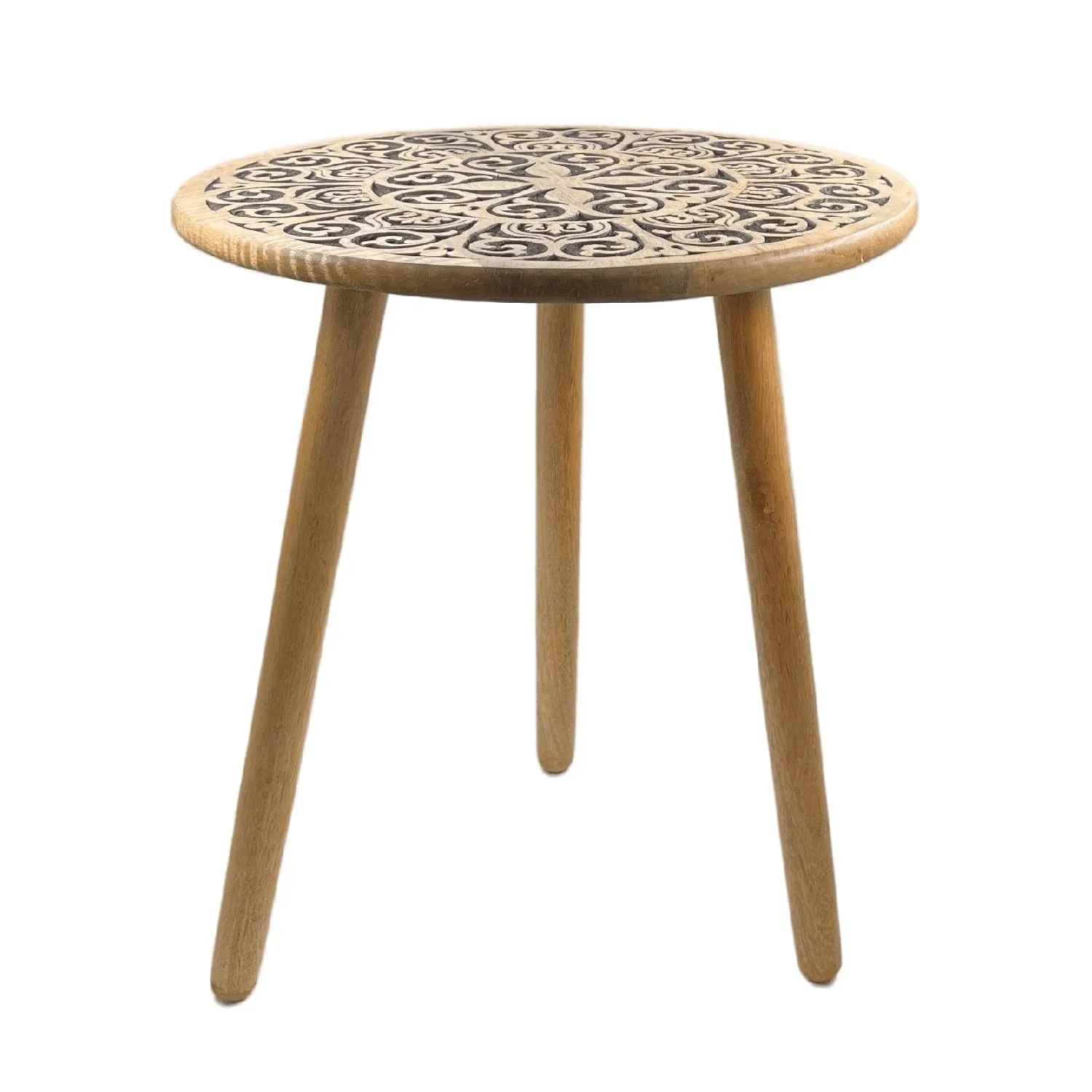 wood side table black 3