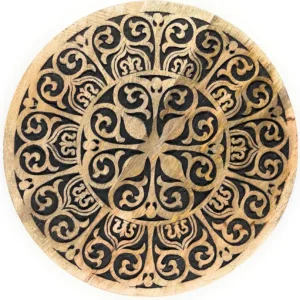 wood side table black 4