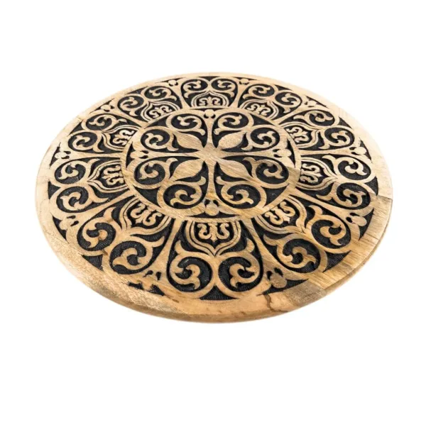 wood side table black 5