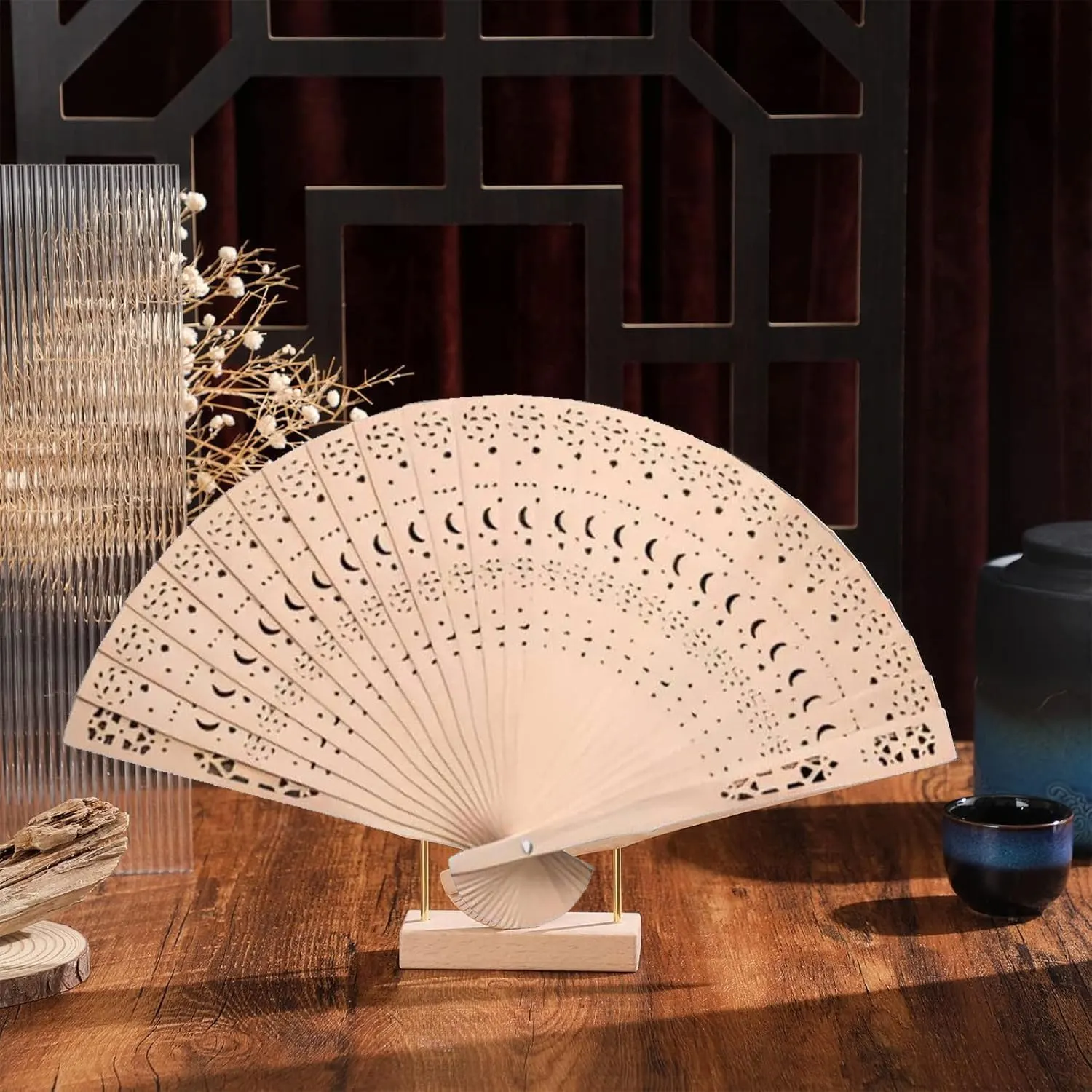 wooden hand fans 2