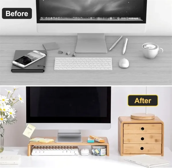 wooden monitor stand 6