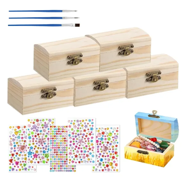 wooden treasure chest box 1