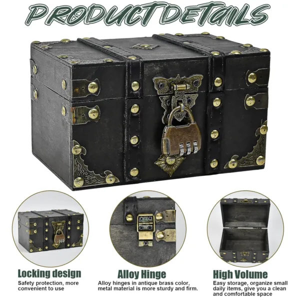 wooden treasure chest lock 3