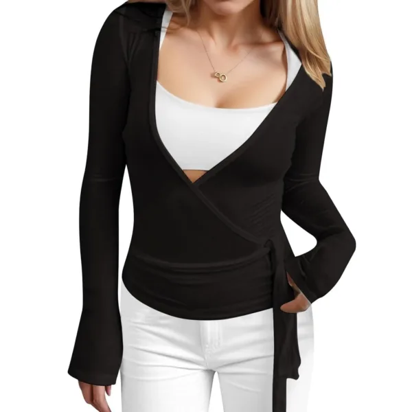 wrap top long sleeve 1