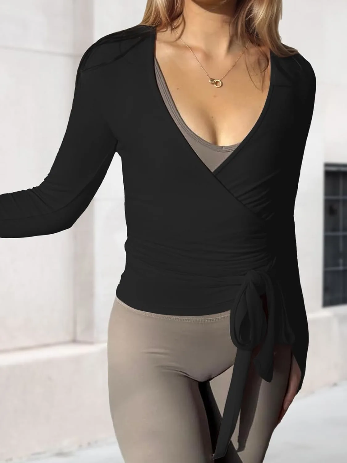 wrap top long sleeve 2