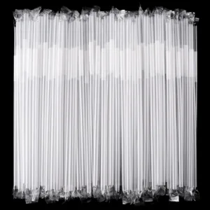 wrapped clear plastic straws 1