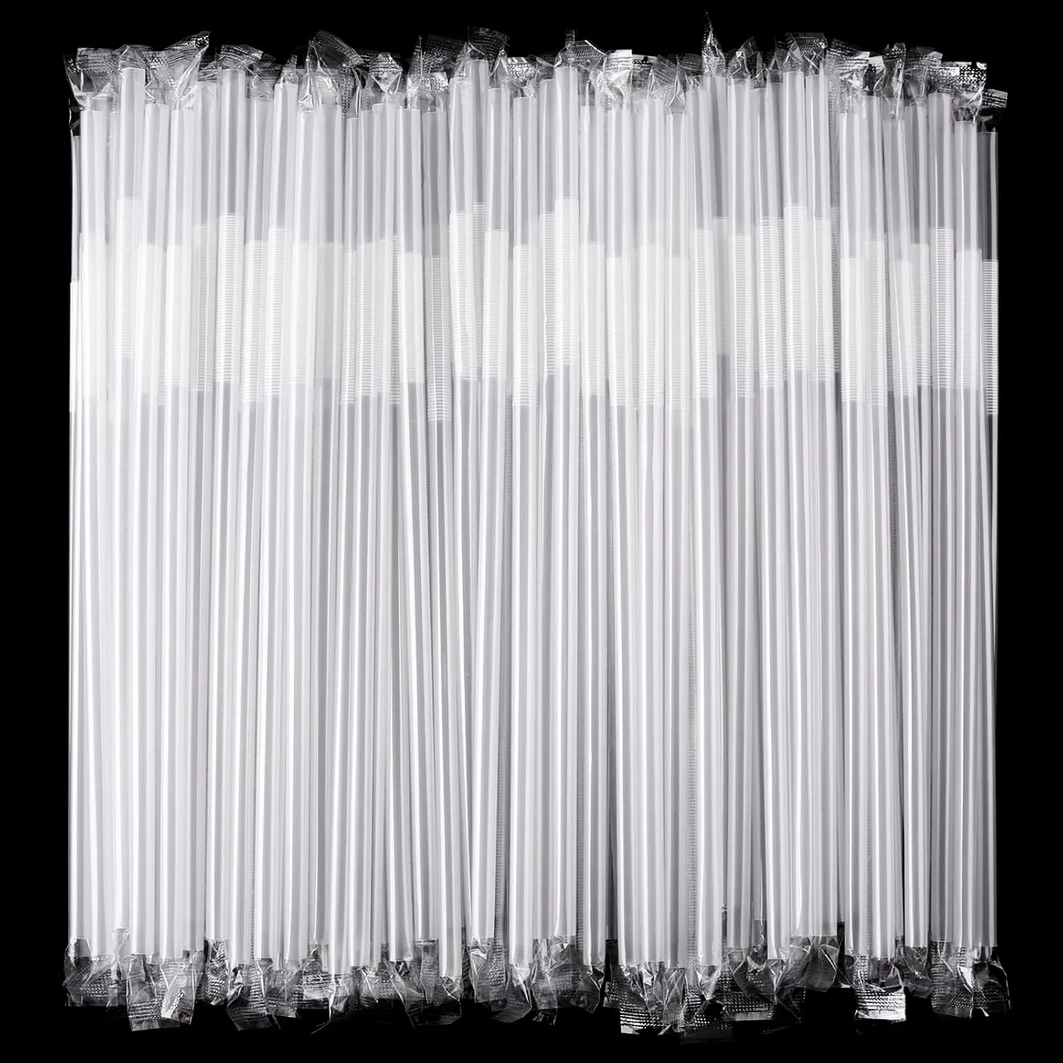 wrapped clear plastic straws 1