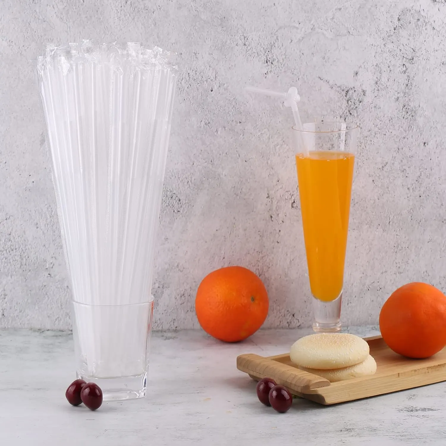 wrapped clear plastic straws 3