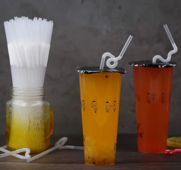 wrapped clear plastic straws 5