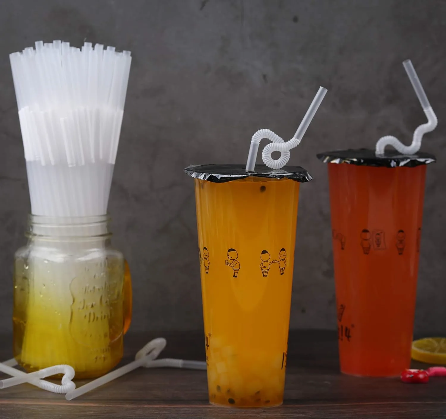 wrapped clear plastic straws 5