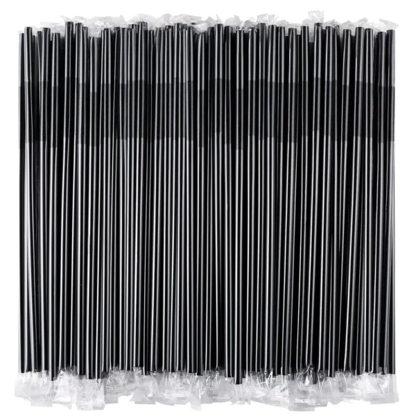 wrapped clear plastic straws 7