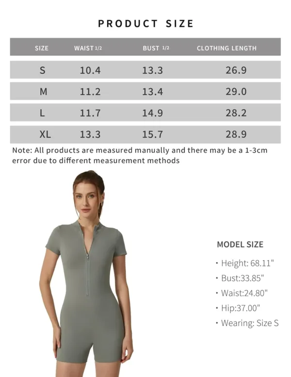 yoga jumpsuit women zipper 5