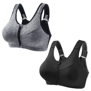 zip front sports bra 1