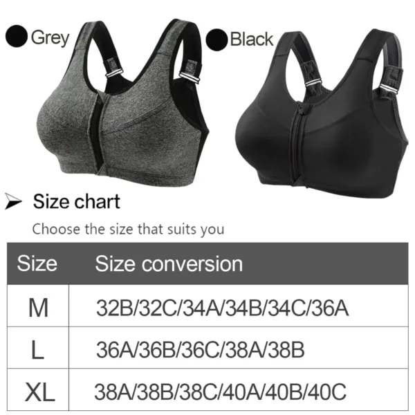 zip front sports bra 5