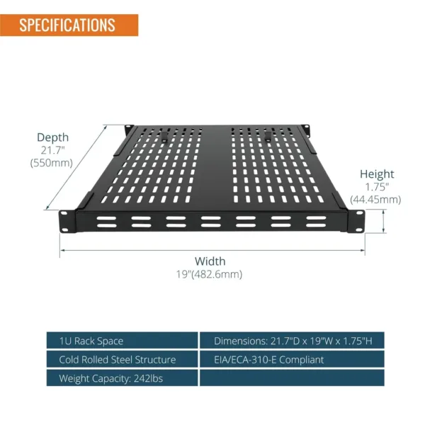 1u server rack shelf 2