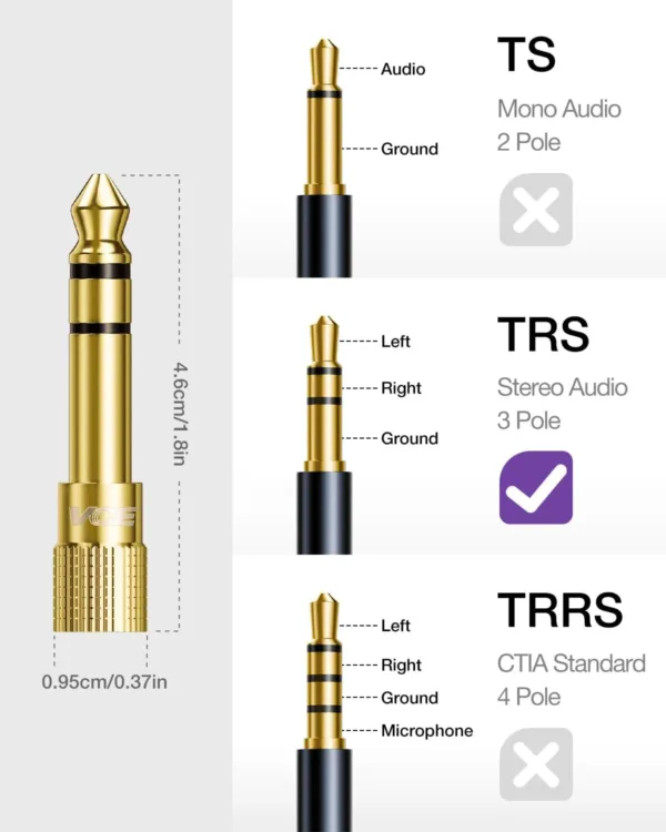 6.35mm 3.5mm adapter 7