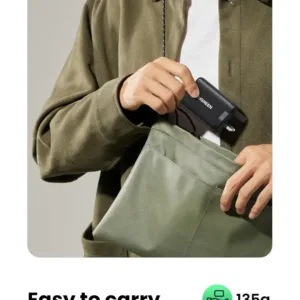 UGREEN Nexode 65W USB C charger with 3 ports, using GaN technology, quickly charging a laptop and phone simultaneously.