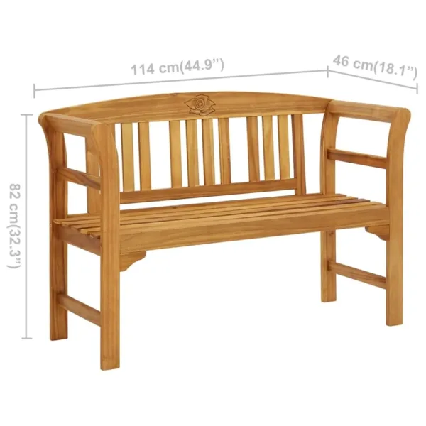 acacia wood garden bench 2