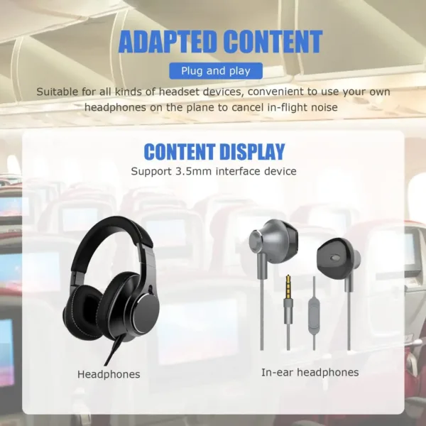 This 3-pack of gold-plated airplane headphone adapters converts a standard 3.5mm male plug to a 3.5mm female stereo jack, providing high-fidelity sound during flights and compatibility with various headphones.