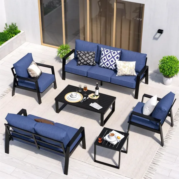 aluminum outdoor loveseat sofa 2