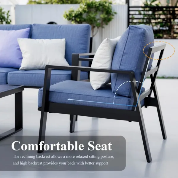 aluminum outdoor loveseat sofa 4