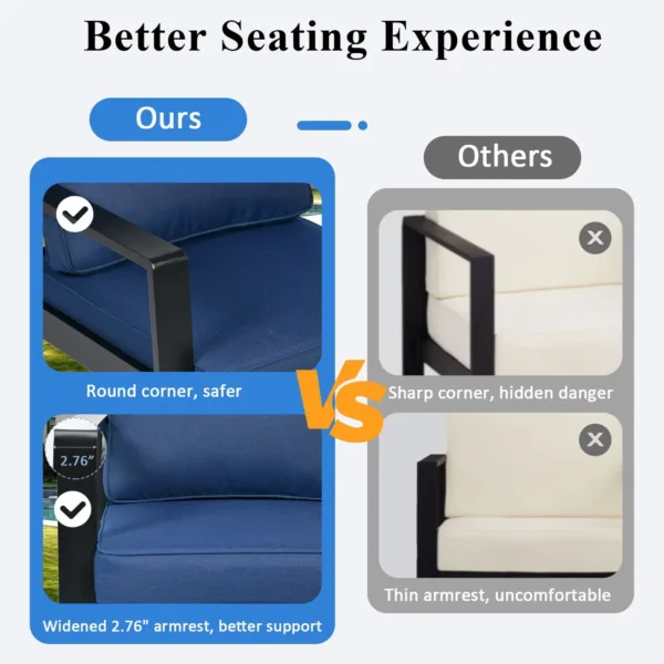 aluminum outdoor loveseat sofa 6