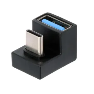 This is a 180 degree up right angled micro USB OTG to USB 2.0 female extension adapter, designed for connecting USB devices to cell phones and tablets in tight spaces.