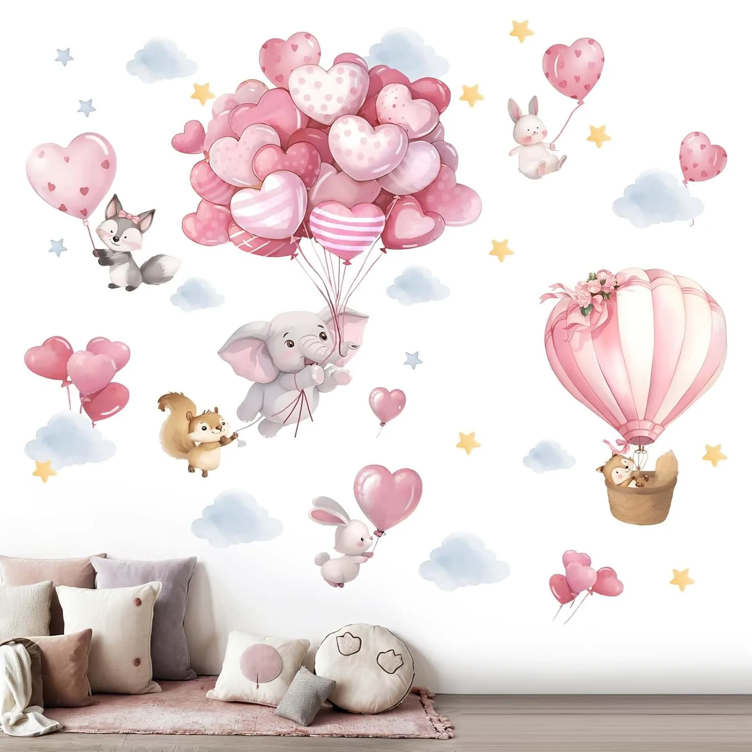 animals balloon wall stickers 1