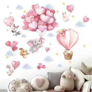 animals balloon wall stickers 3
