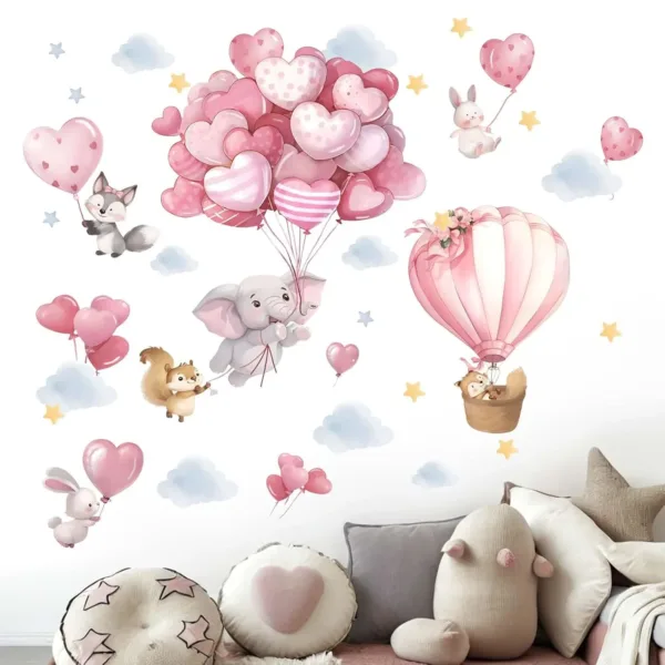 animals balloon wall stickers 3
