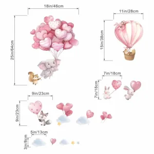 animals balloon wall stickers 4