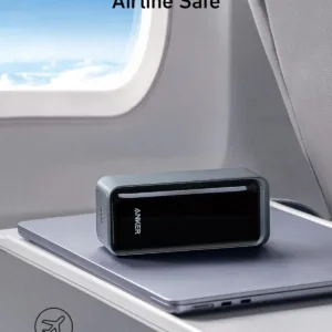 This is an Anker Prime 20000mAh power bank featuring a smart digital display and multiple ports, capable of charging laptops and mobile devices at high speeds.