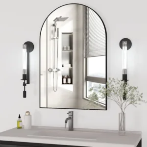 arched wall mirror black 1