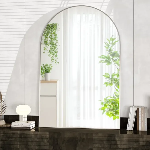 arched wall mirror black 7