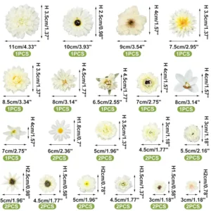 artificial flowers heads 2